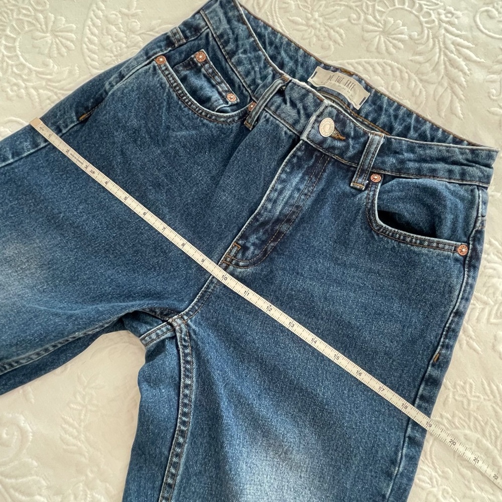 Free People We the Free Dark Denim Mom Jean 25 - Picture 14 of 16